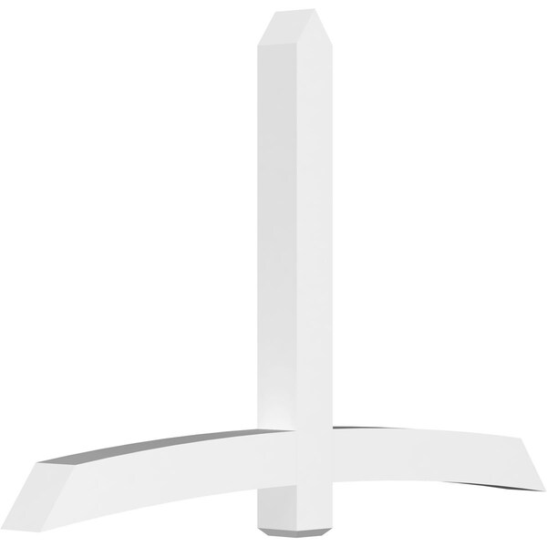 Ekena Millwork Bellingham Architectural Grade PVC Gable Bracket, 84"W x 56"H x 6"D x 6"F, 16/12 Pitch GBP084X56X0606BEL00 - main